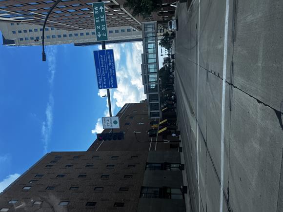 Street sign to Mayo Clinic in Downtown Rochester