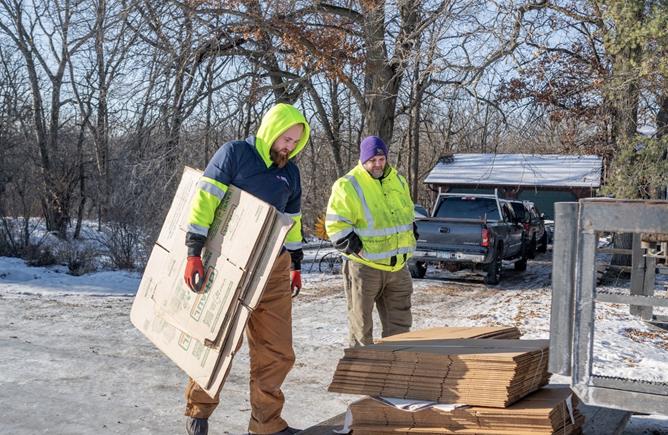 Clean-out service - moving items to box truck